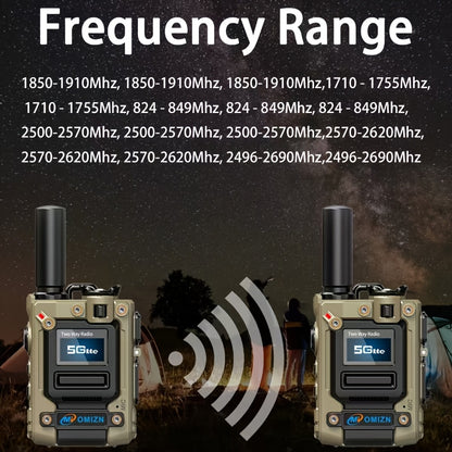 OMIZN-M8 Global Walkie Talkie 5000km Nationwide PoC Two Way Radios with SIM Card 6800mAh AES256 Type-C Charging Noise Reduction Long Range, Emergency Communication, Outdoor Communication, Lightweight Radio, Portable Device, D