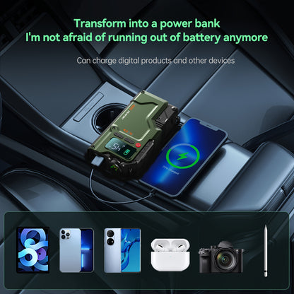 9000A Jump Starter with Air Compressor, 5in 1 Function Jump Box 150PSl JumpStarter Battery Pack with Digital Tire Inflator, Car Battery Charger Portable for 10L GasOr 9.0L Diesel Battery Charger, Car Jumper Starter Portable