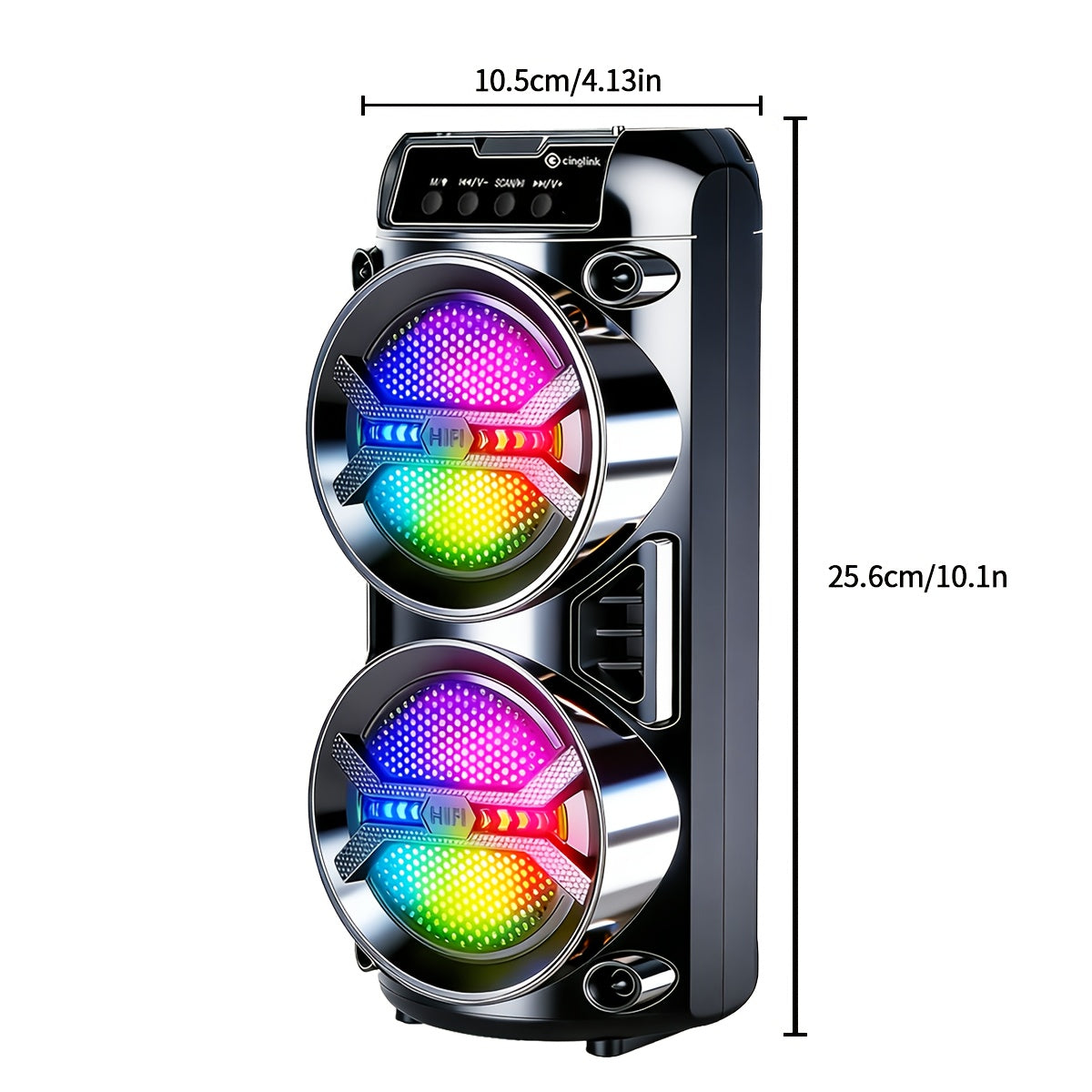 6500W Bass Outdoor Wireless Speaker, Portable Wireless Speaker, Built-in Rechargeable Battery, Dual Bass Speakers For Powerful Deep Bass Stereo, High-volume Party Sound System, The Best Valentine'S Day Gift For Your Partner
