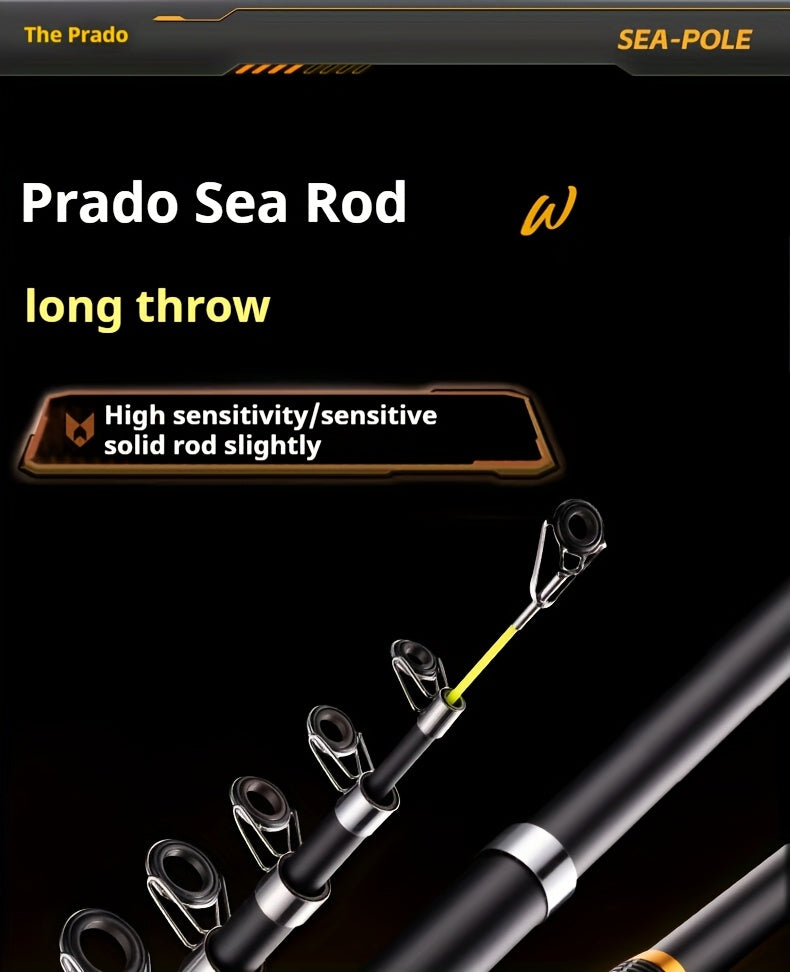 [Sea Fishing Rod Set] Long Throw Sea Fishing Rod Set (2.1m, 2.4m, 2.7m, 3.0m, 3.6m) | Smooth Guide Ring | Seaside Fishing Pole | Fishing Wheel Set Combination | Leisure Fishing