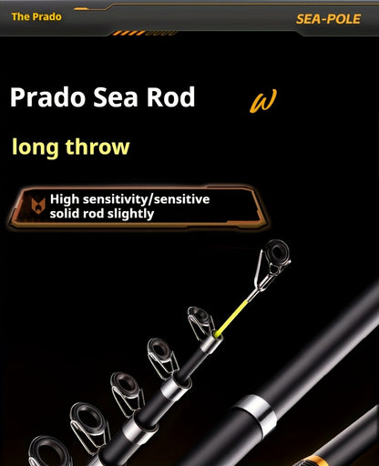 [Sea Fishing Rod Set] Long Throw Sea Fishing Rod Set (2.1m, 2.4m, 2.7m, 3.0m, 3.6m) | Smooth Guide Ring | Seaside Fishing Pole | Fishing Wheel Set Combination | Leisure Fishing