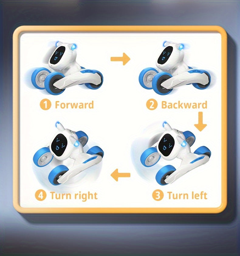 Robot Dog Toy With Face Expression & Lights, Smart Interactive Talking Robot Toys With Voice Control, Touch Sensing, Recording, Singing & Dancing, RC Robot Pet - For Girls & Boys - Perfect Christmas & Birthday Gift