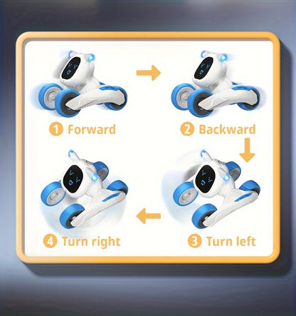 Robot Dog Toy With Face Expression & Lights, Smart Interactive Talking Robot Toys With Voice Control, Touch Sensing, Recording, Singing & Dancing, RC Robot Pet - For Girls & Boys - Perfect Christmas & Birthday Gift