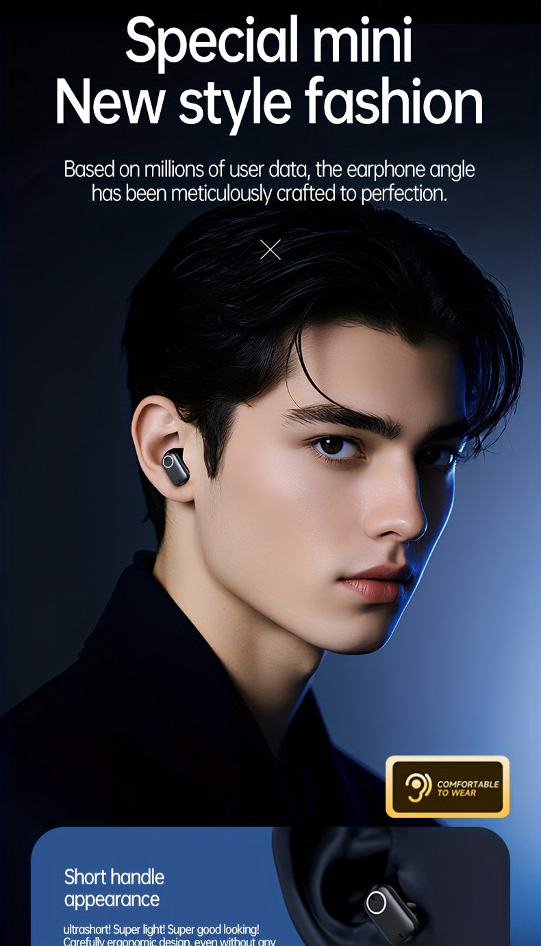 ACER TWS Wireless Earbuds with Deep Noise Reduction - 50h Long Standby, Low Latency, HIFI Stereo Sound, Touch Control, Rechargeable Lithium Battery, Ideal for Running & Sports, Sports Headphones|Ergonomic Design|Durable Plast