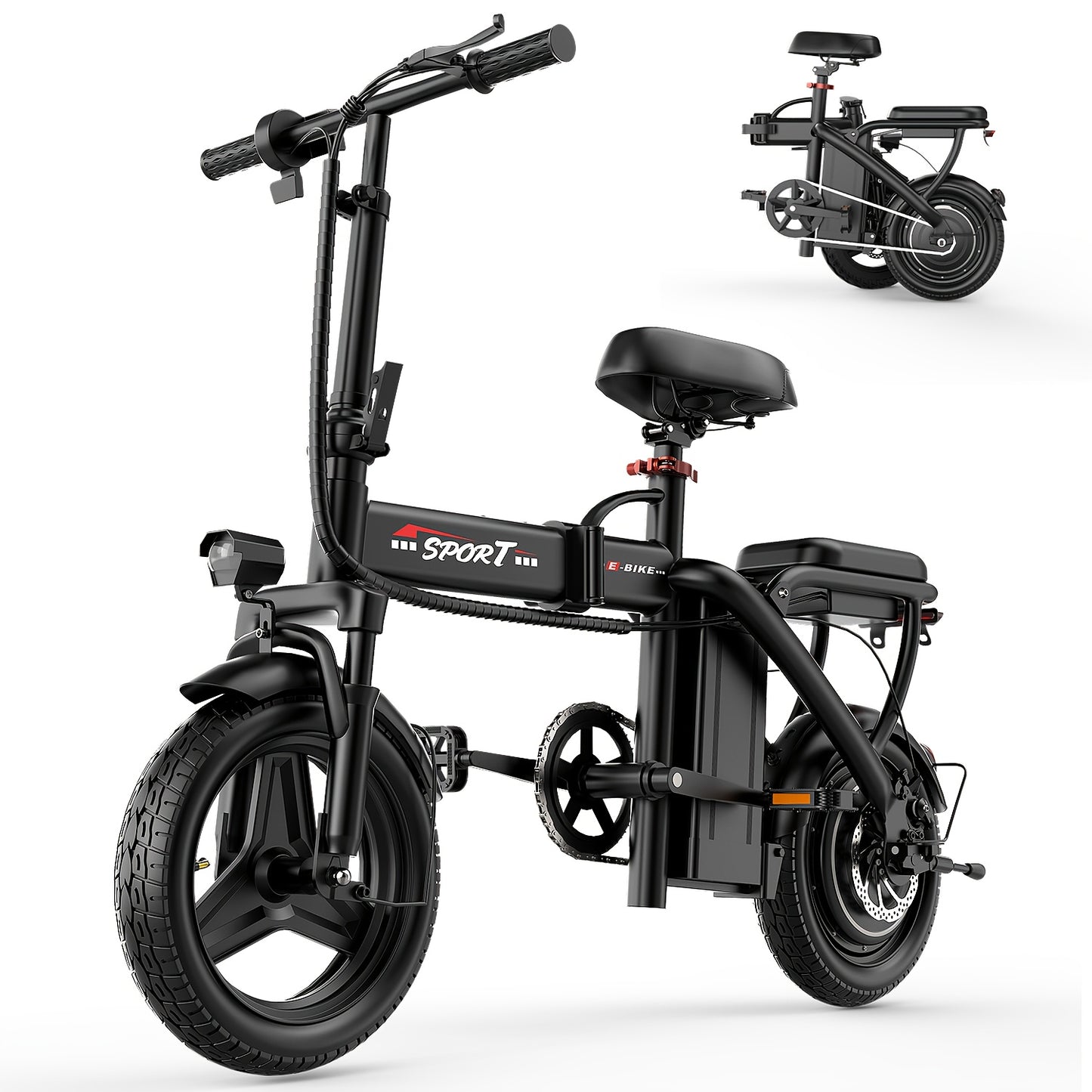 749W Moutain Ebike, 20" Fat Tire Electric Bike For Teens, 48V 20Ah Battery, 7-Speed Ebike Front & Rear Suspension/ Disc Brake. Z6 FlodIng Ebike, 650W 14-inch Adult Electric Bike.Two Models Available