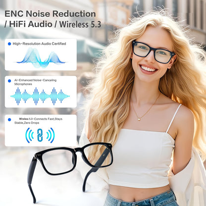 Ai Translation Smart Glasses, Multi-functional Audio Glasses Support 160+ Languages Translation, Built-in Microphone And Speaker, Music Playback And Voice Call, Photochromic Lenses, Suitable for, Driving, Relaxing And Daily O