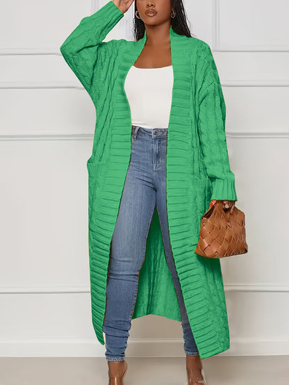 [Cardigan Sweater] Plus Size - Plus Size Cardigan Sweater A23A062