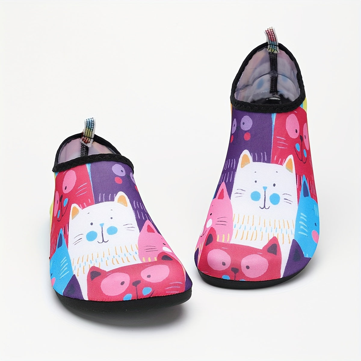 New Women'S Beach Shoes with Cute Cartoon Prints, Slip-Resistant, Sand-Proof, Soft Soles, Quick-Drying, Designed to Prevent Scratches, Suitable for Outdoor Water Activities, Indoor Sports, Fitness, Floor Socks, Yoga Shoes, Tr