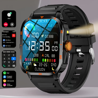 [GREENPORT Smartwatch 2025] GREENPORT Smartwatch 2025 | Call/Answer, LED Display, Weather, Pedometer, Fitness Tracker | USB Rechargeable, Android & iPhone Compatible, Men & Women, Holiday Gift, Sports Watch, Digital Display,