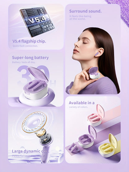 [ACER Official Authentic Product] TWS Wireless Earbuds Deep Bass Stereo Sound Cute Macaron Colors Extra-Long Battery Life In-Ear Design for Sports/Running Low-Latency Gaming Mode Hi-Fi Audio Lightweight Touch Control Stylish