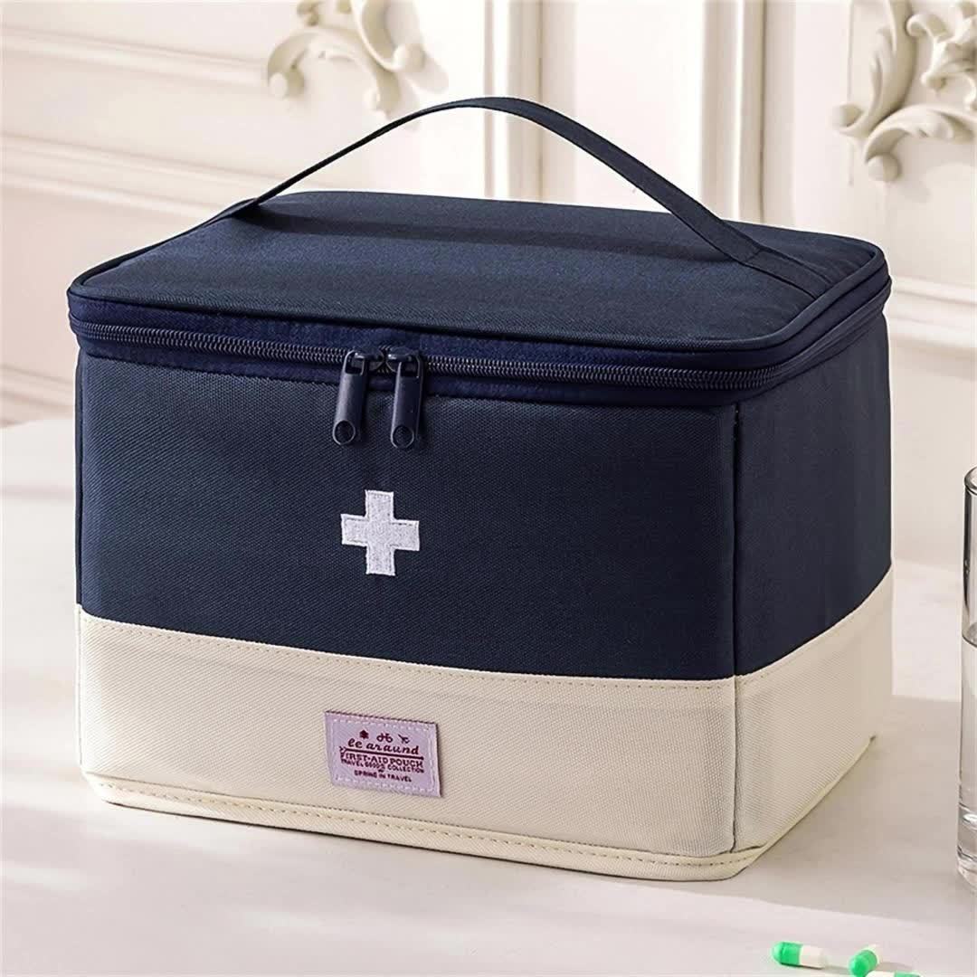Dustproof Moistureproof Large Capacity Classified Medical Bag, New Foldable First Aid Bag, Travel Household Medicine Storage Bag, Travel Accessories, Can Be Used for Travel, Suitable for Travel