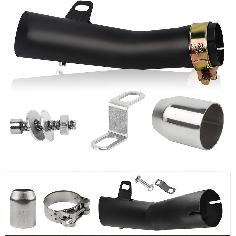 Motorcycle Exhaust Pipe 38-51mm, Suitable for Yamaha YZF R606-18 for HONDA Kawasaki for SUZUKI Off-road Vehicle 250ccHawk Street Bike 1.5-2.01" Entry Bicycle Exhaust Pipe Kit