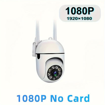 [Wi-Fi PTZ Night Vision Camera] 2.4GHz Wi-Fi 360° PTZ 1080P Night Vision Monitor - Home Security Camera with Intelligent Motion Detection, Alarm Push, Two-Way Audio