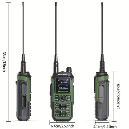 BaoFeng UV-21R Ham Radio Handheld Two-Way Radio - Long Range UHF/VHF Dual Band Walkie Talkie with Type-C Charging, 999 Channels, NOAA Weather Alerts, USB/Battery Powered, Compatible with UV-5R - for Camping, Construction, Eve