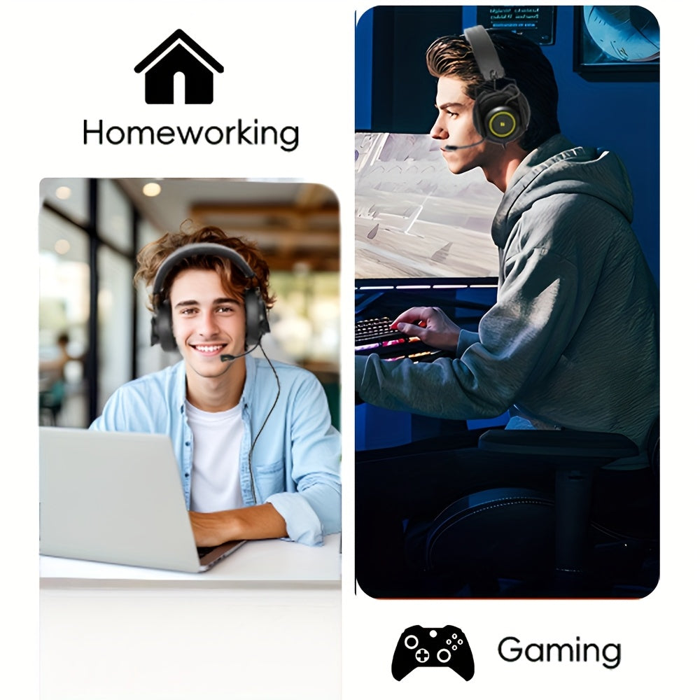 [Colusi M21 Gaming Headset] Colusi M21 Wired Gaming Headset | Soft Memory Foam Cushion, 3.5mm Audio Jack, Foldable Design for PC, PS4, PS5 - Golden, Portable