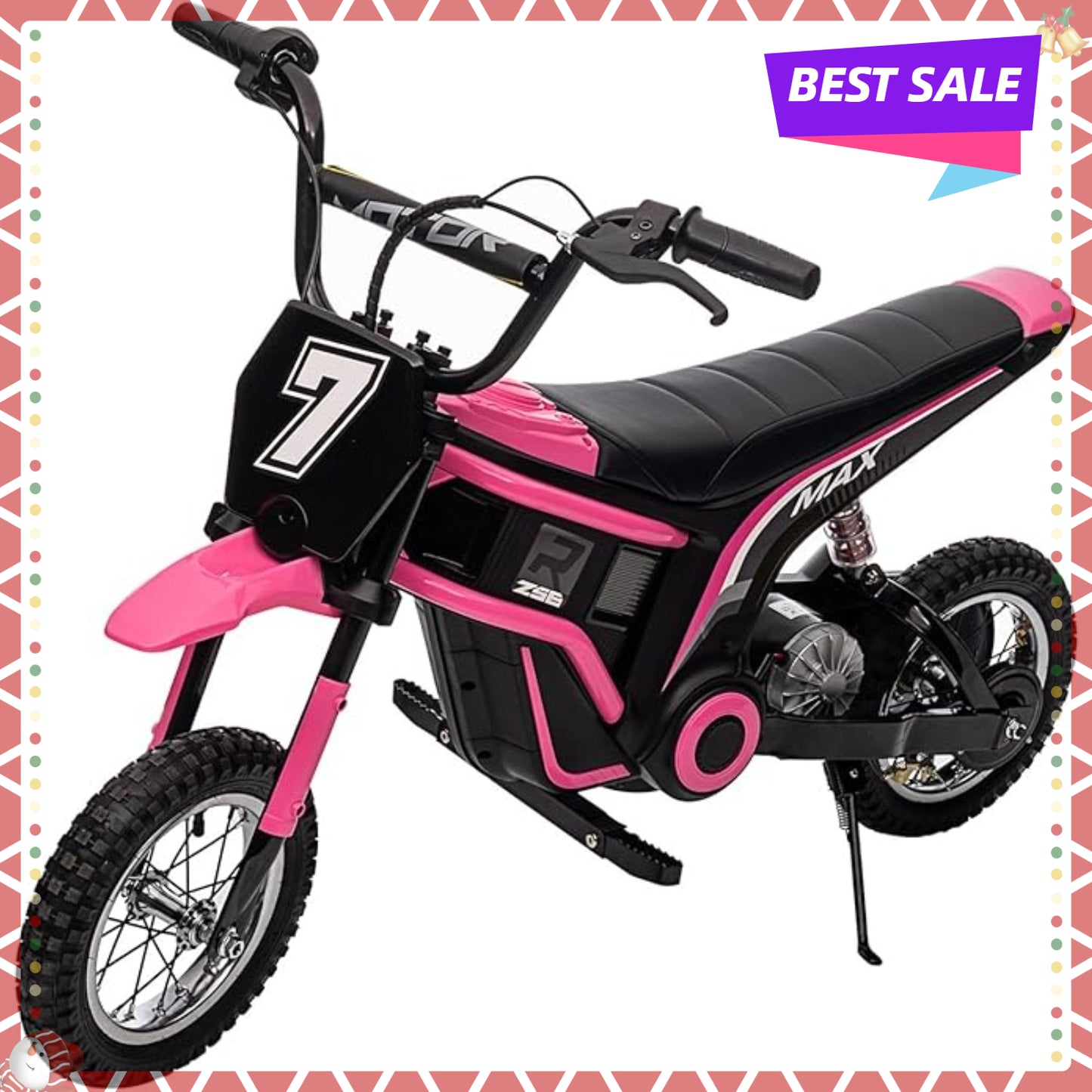 24V Electric Dirt Bike for Kids - 350w Powerful Motorcycle for Boys & Girls' Christmas Gifts, 3 Speed Modes Up to 14.29MPH, Off-Road Motocross Bike Gift for Ages 8-12, No.7