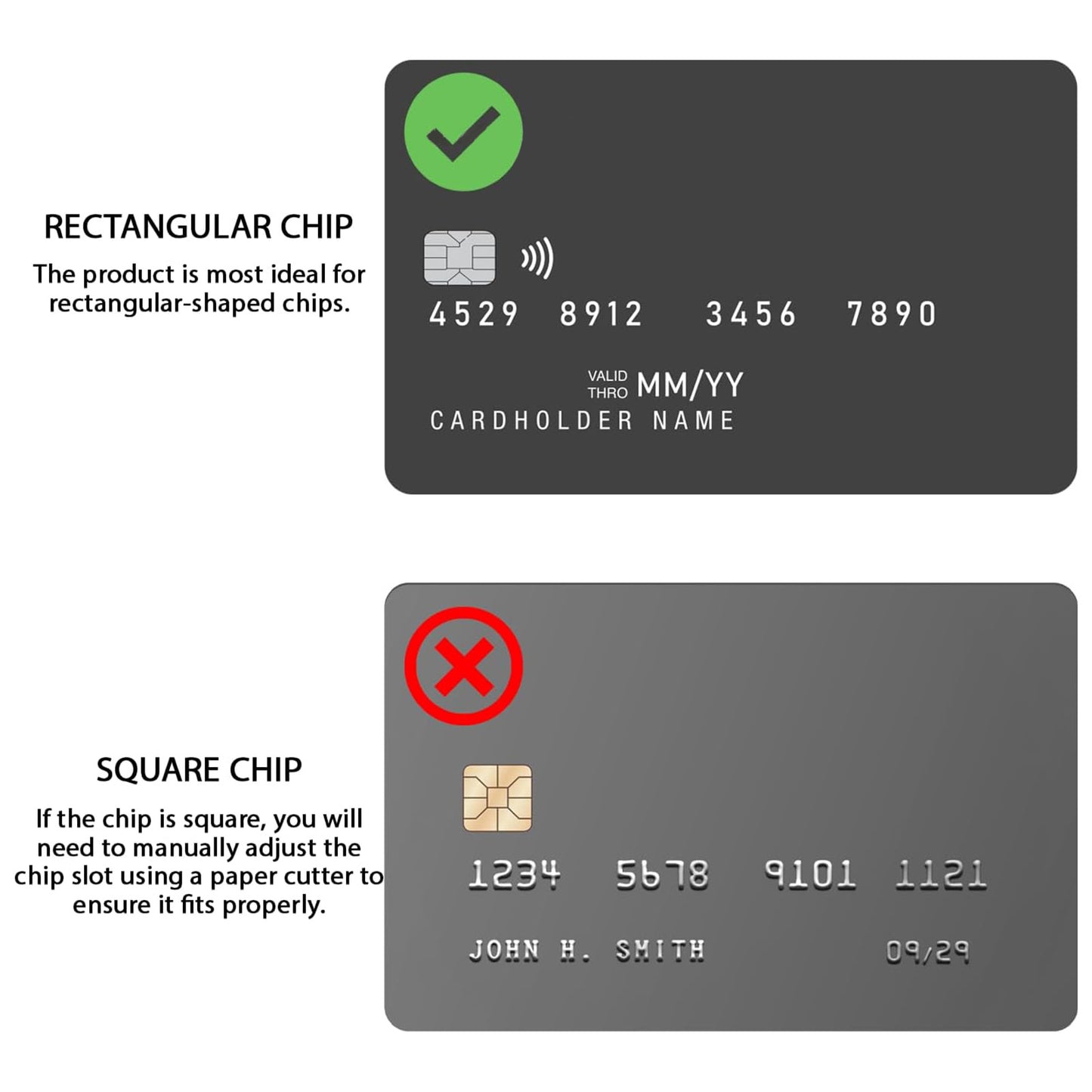 4-Pack PVC Matte Finish Credit Card Decorative Stickers, Simple Style, Non-Braided, Removable Self-Adhesive Card Decals for Credit, Debit, Transit Cards