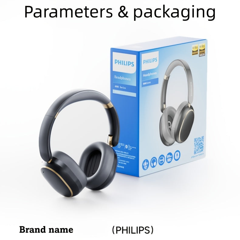 [ANC Wireless Headphones] Philips Wireless Bluetooth Headphones with ANC Hybrid Active Noise Cancelling | Over-Ear HiFi Surround Sound, 80 Hours Playtime, Five ENC Noise Cancelling, for iPhone and Android