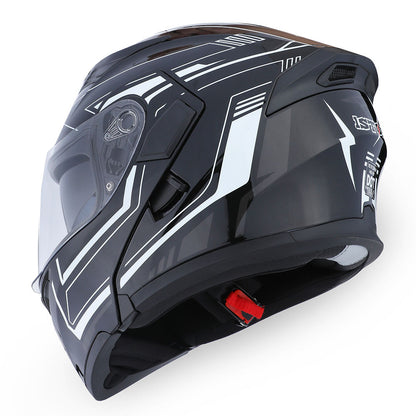 MOTORCYCLE MODULAR FULL FACE HELMET FLIP UP DUAL VISOR HELMET