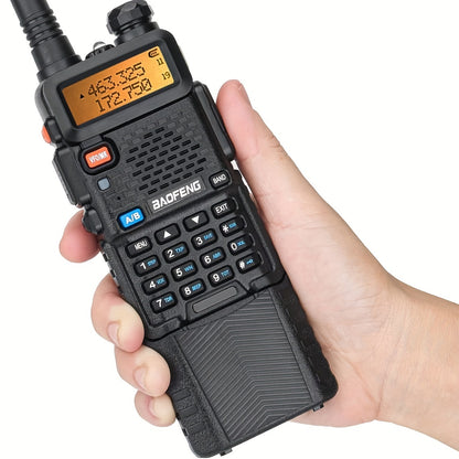 BAOFENG 8W Max Power Ham Radio Long Range Dual Band VHF UHF Handheld High Power 3800Mah Rechargeable Walkie Talkies Handheld Two Way Radio with High Gain Long Antenna, Programming Cable, Speaker Mic And Earpiece Full Kit, 2Pa