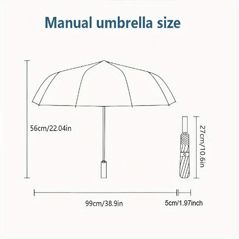 Masonic Symbolism Umbrella - Cute Cartoon Masonic Emblem Foldable Umbrella with Durable Iron Frame, 8-Rib Structure, Automatic Open, All-Season Multi-Functional for Home, Travel & Outdoor Use, Stylish Black & Golden Design, O
