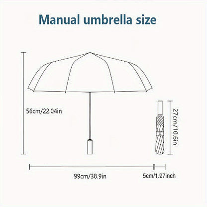 Masonic Symbolism Umbrella - Cute Cartoon Masonic Emblem Foldable Umbrella with Durable Iron Frame, 8-Rib Structure, Automatic Open, All-Season Multi-Functional for Home, Travel & Outdoor Use, Stylish Black & Golden Design, O