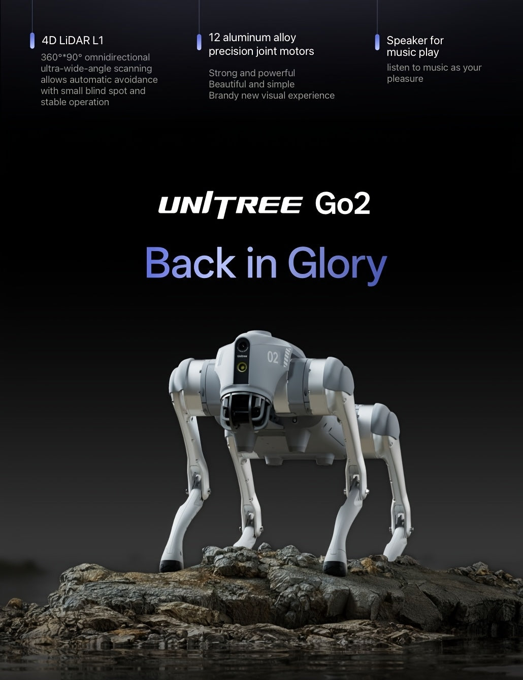 Unitree Go2 AI Robot Dog Smart Bionic Robot, Robot Pet, Home Automation, Modern Robot, Futuristic Design, Highquality Build, Durable Construction, Wireless Robot, Appcontrolled Robot