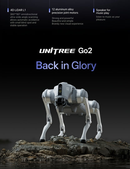 Unitree Go2 AI Robot Dog Smart Bionic Robot, Robot Pet, Home Automation, Modern Robot, Futuristic Design, Highquality Build, Durable Construction, Wireless Robot, Appcontrolled Robot