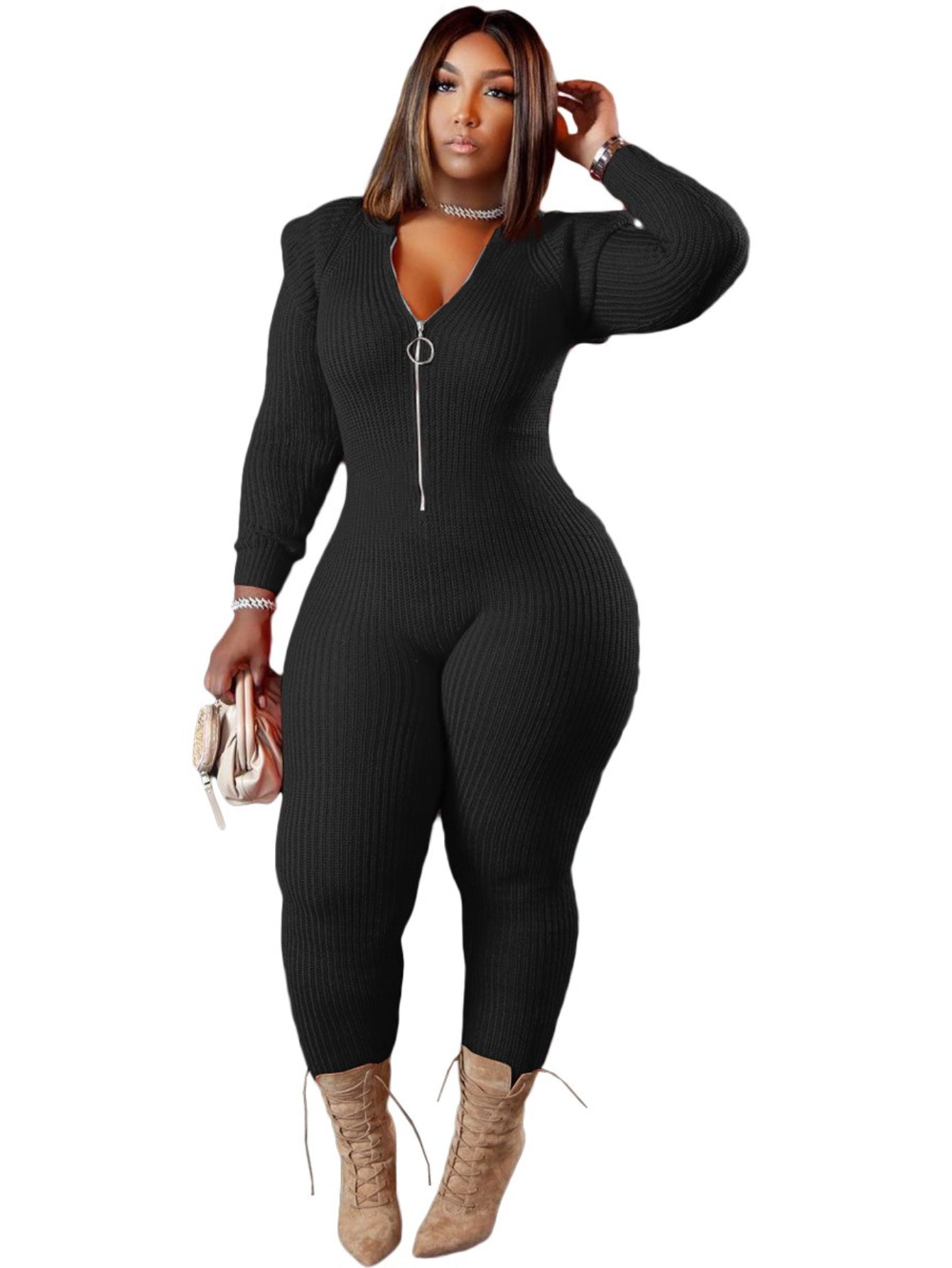 HERTALK Women Fashion Imitation Padded Shoulder Hooded Jumpsuit | Casual Fall/Winter Style with Off the Shoulder Collar, Long Sleeve, Ruffle Details, Palazzos Hem