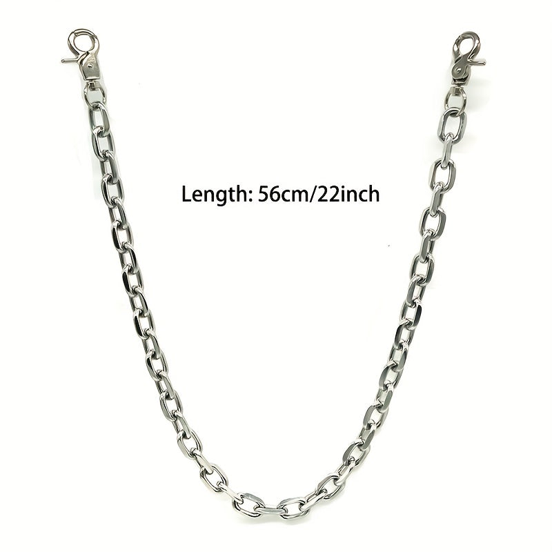 Punk Belt | Aluminum Chain, Fashionable Unplated Metal, Key Chain, Pants Chain for Men