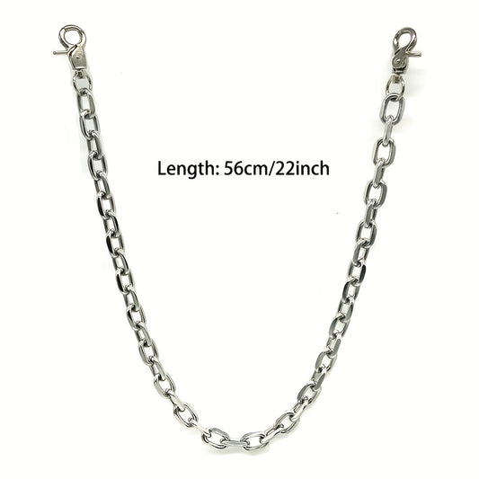 Punk Belt | Aluminum Chain, Fashionable Unplated Metal, Key Chain, Pants Chain for Men