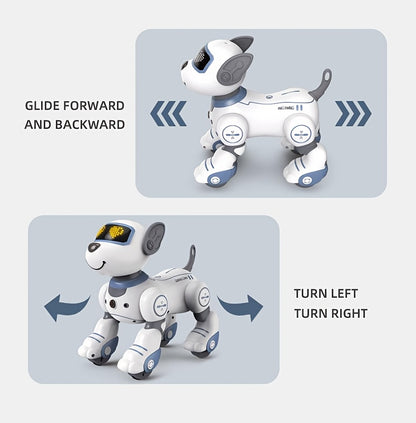 GRAXGROW Funny RC Robot Electronic Dog Stunt Dog Voice Command Programmable Music Dance, Infrared Remote Control Robot Dog for Kids Toys Ages 3+ Boys And Girls for Birthday Gifts, Entertainment, Interactive Play, Fun Robot, P