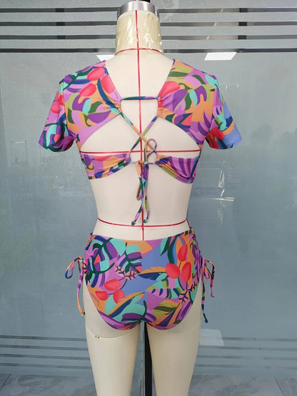 Women's Conservative Vacation Fashion Tankini Set