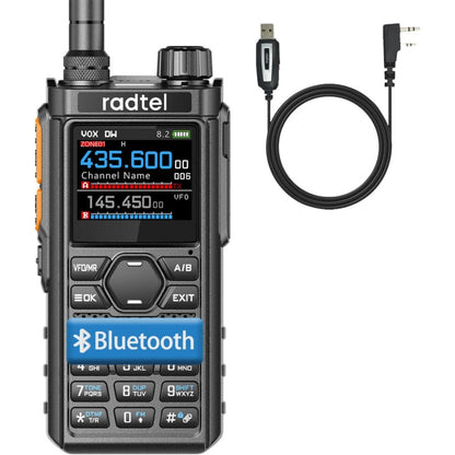 RT 910B 5W Multi Band Ham Radio Handheld Walkie Talkie 6 Meter Amateur Radio with 960 Channels AM FM Two Way Radio Type C Charging Spectrum Scan Bluetooth Version