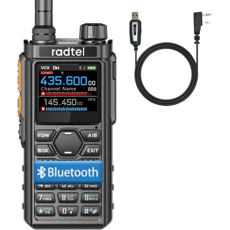 RT 910B 5W Multi Band Ham Radio Handheld Walkie Talkie 6 Meter Amateur Radio with 960 Channels AM FM Two Way Radio Type C Charging Spectrum Scan Bluetooth Version