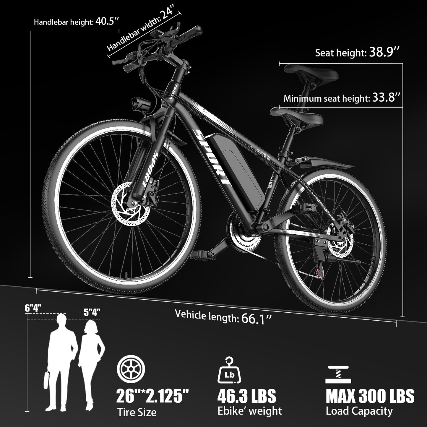 25MPH 26'' Electric Mountain Bike - 749W Motor, 10Ah Removable Battery, 7-Speed Gears, LCD Display, Disc Brakes, 330 lbs Capacity - Off-Road & Commuting Bicycle for Adventure Seekers, Electric Bike for Men, Electric Mountain
