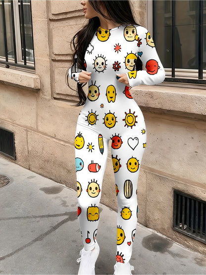 Casual Fashionable Sexy Long Sleeved Tight Fitting Jumpsuit Autumn Women's Trendy Jumpsuit Women's Clothing