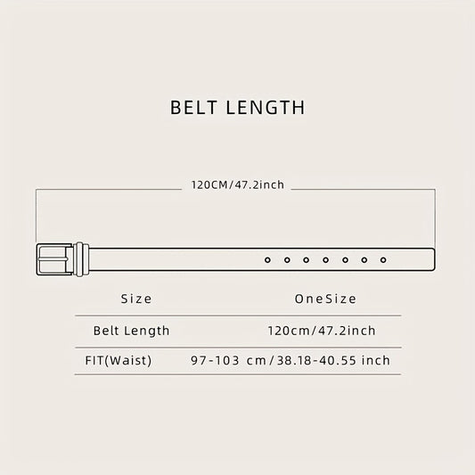 Men'S Sporty Faux Leather Belt with Buckle - "EVOLUTION" Design, Brown, Perfect for Suits, Jeans, and Uniforms, Belt for Clothes