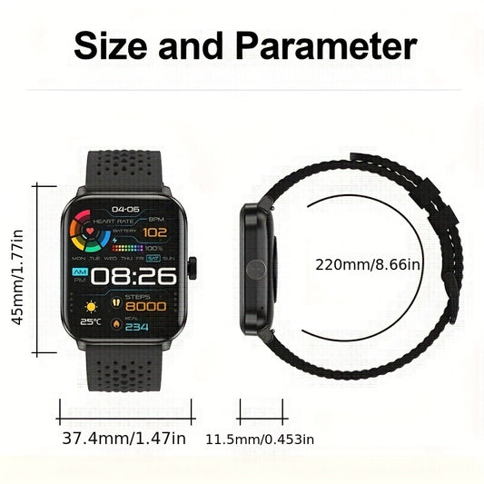 GPS Smart Watch for Men & Women - Outdoor Sports Watch with Wireless HD Calling, Sleep Monitor, Music Control, Fitness Tracker, Compatible with iPhone & Android, Usb Rechargeable, Ideal Christmas Gift For Boyfriend