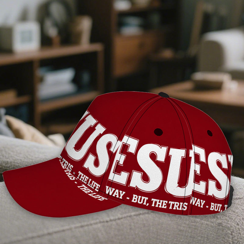 1pc Jesus The Way, Truth & Life Print Baseball Cap - Adjustable Snapback Hat with Vibrant Full-Body Design, Durable Polyester for Running, Sports, Streetwear - Ideal for Halloween, Christmas, Thanksgiving, Running Headwear, F