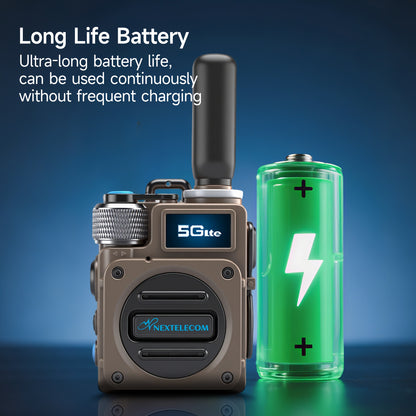 5G/4G LTE Long Distance Walkie Talkie G6S Two Way Radio SIM Card Installed No Monthly Fee Long Range Nationwide Push To Talk Cellular POC Handheld For Adults Outdoor Activities Hunting Camping Construction Business Use