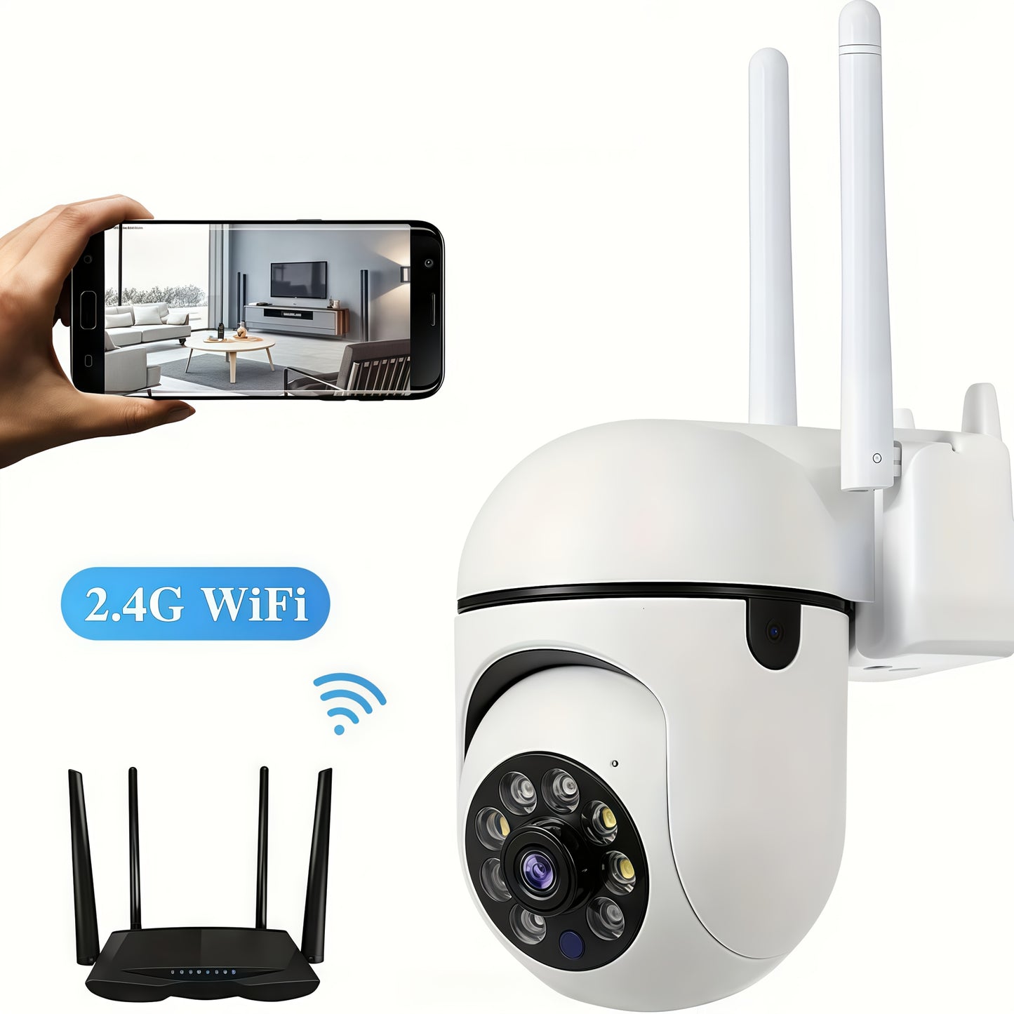 [ Hot Selling Set ] YI IoT 6pcs Security Camera Set 1080P HD+360 ° Panoramic Two-way Voice+full-color Night Vision USB Plug And Play Motion Detection+sound And Light Alarm Pet/home Monitoring