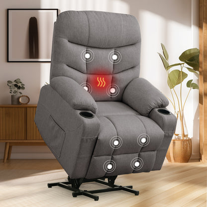 Comfortable Chair For The Living Room, Relaxation, Electric Reclining Chair, Electric Reclining Chair For Adults, Electric Lifting Chair With Heating Function, Massage Function, Electric Reclining Chair With Side Pockets
