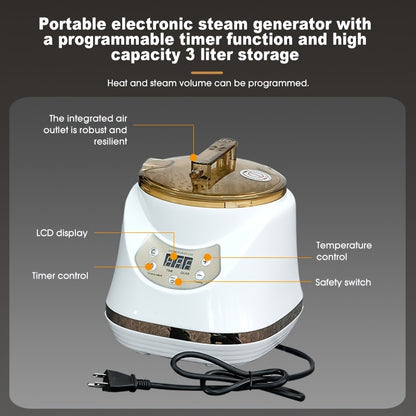 Home Portable Full Body Sweat Box Sauna Room Pentagonal Sauna Tent Gym With 1500W 3L Steam Pot Remote Control Chair