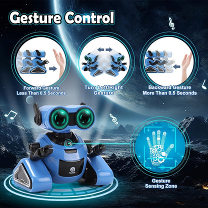 STEM RC Robot with Dance & Music, Smart Interactive Boys & Girls, Blue & Black Kids Dancing Robot,, Ideal Gift for Boys & Girls 3-6 Years Old, Robot Dog, Robot Puppy, Robot Pet, Dog Robot, Robot Jouet, Robotic Dog, Interactiv