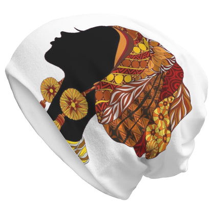African Artistic Pattern Beanie, Soft, Lightweight Knit Fabric, Casual Style Polyester Stretch Hat with Elastane, Unisex Suitable for Men And Women.