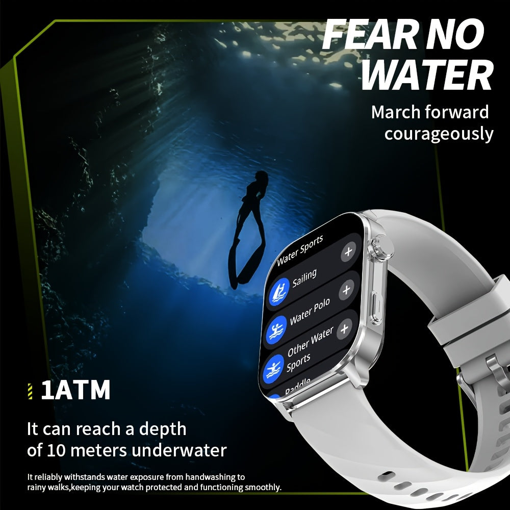 High-Performance GPS Smartwatch with Precise Route Tracking, 1ATM Waterproof, 2.01-Inch Full Touchscreen, HD Calls, Message Sync, Sleep Monitoring, Music Playback, Remote Camera Control, Voice Assistant, 100+ Sports Modes –