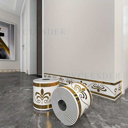 1 Roll, 197 inches x 3.94 inches, Large Roll Thickened Version, European Style Marble Tile Panel Wallpaper, Self-Adhesive PVC Faux Brick, Peel and Stick, DIY Removable No Residue, Waterproof, Wear-Resistant, Long Lifespan, Be