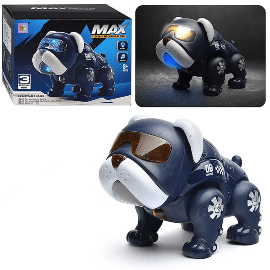 Kids' Electric Mechanical Dog Toy with Light Music & Auto Obstacle Avoidance - 2-in-1 Robot Dog & Animal Toy, Batterypowered (36V) for Toddlers, Christmas Halloween Birthday Gift for Boys Girls, Interactive Toy, Playful Desig