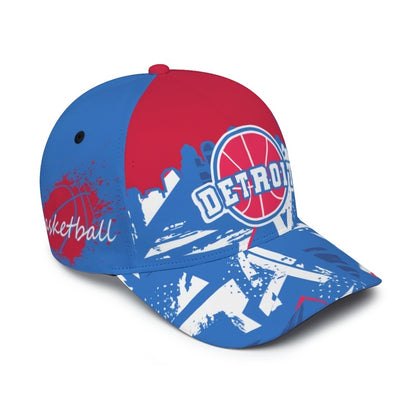 Detroit Basketball Graffiti Cap for & - Adjustable Snapback Hat Suitable for All Seasons, Outdoor Travel, Beach Parties & Casual Wear - Lightweight Sporty Hat with Detroit Basketball Graphic Print, Sun Protection (Spring/Fall